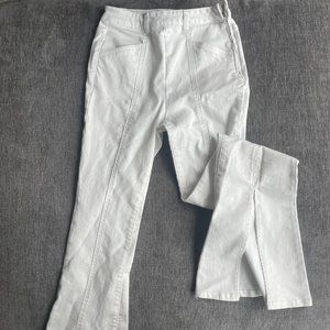 Forever 21 White Bell-Bottom Jeans (Size 27)